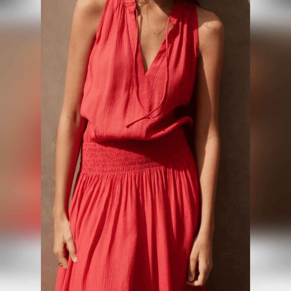 Brochu Walker Vermillion Francine Midi Dress Size Large
